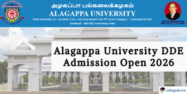 Alagappa University Distance Education Admission 2026 Open